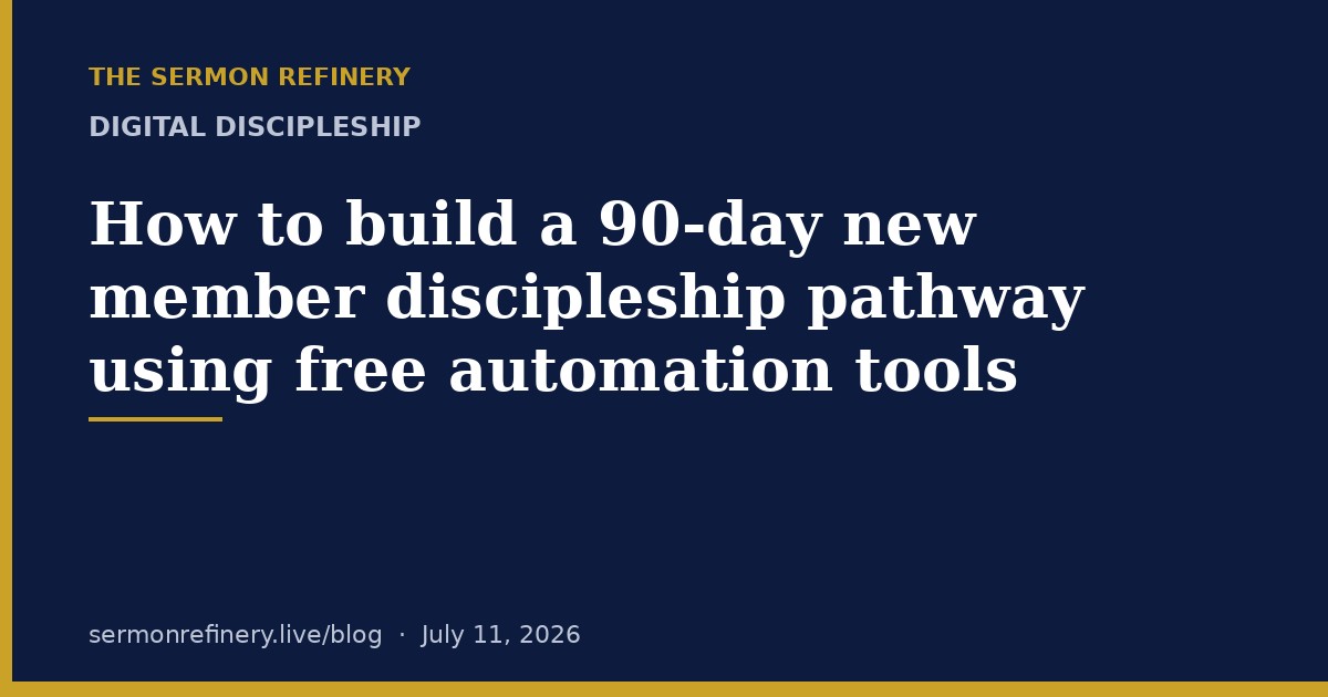 How to build a 90-day new member discipleship pathway using free automation tools