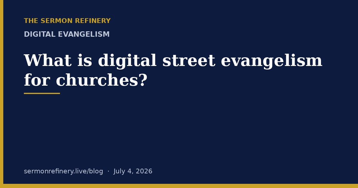 What is digital street evangelism for churches?